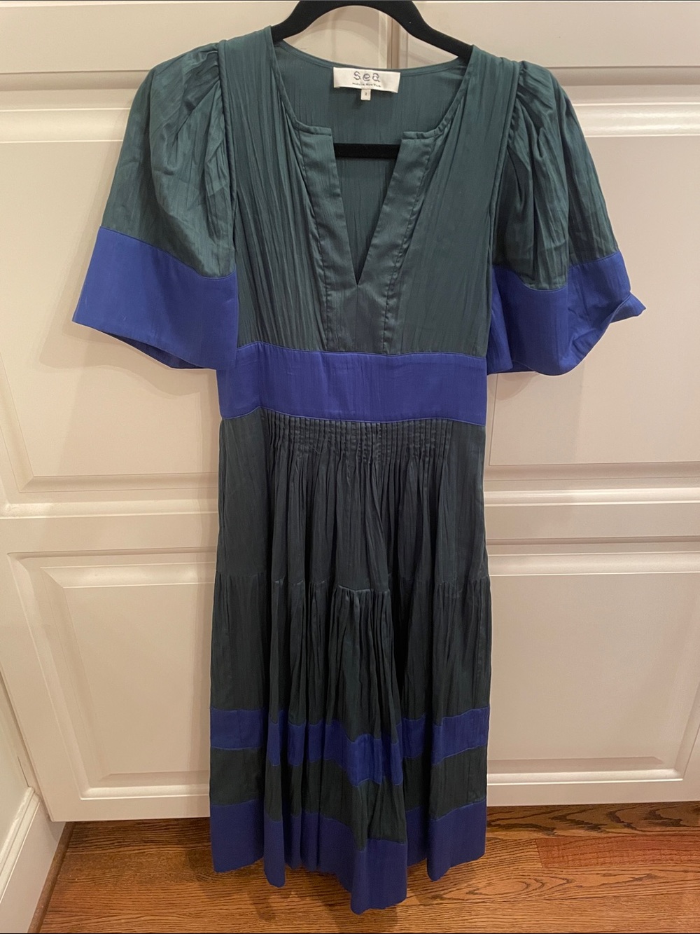 Sea New York pleated maxi dress sz 2